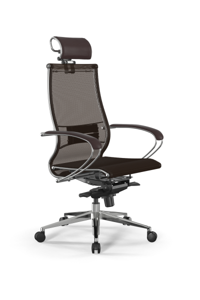 Кресло для руководителя Метта Samurai L2-5K - TS /Kc00/Nc00/K2cL/H2cL-3D(M06.B32.G11.W03) (Темно-коричневый)