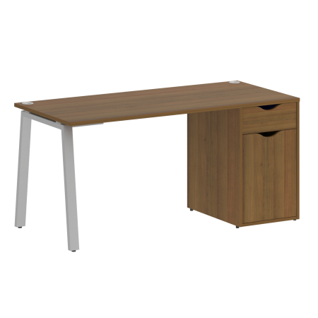 Стол письменный VR.SP-3-158.1.A 1580x720x750 (Орех Гварнери/Серый Металл)