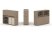 Тумба двойная + низкая надставка ES.NB.2N-9 (1500х410х1135) (Латте/Тиквуд Светлый)