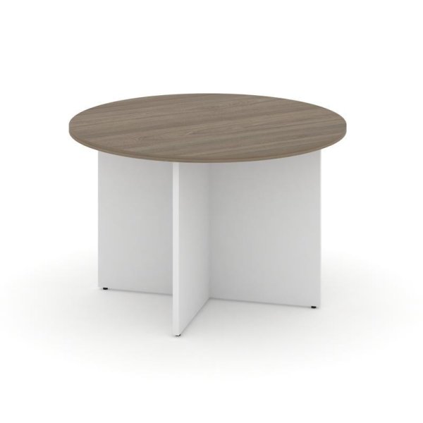 Стол переговорный круглый SN-D.SPRG-004 (1180х1180х750) (Вяз Благородный/Белый)