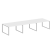 Переговорный стол 3 столешницы Metal System Style БО.ПРГ-3.3 4200x1235x750 (Дуб Наварра/Серый металл)