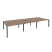 Рабочая станция на П-образном м/к Onix O.MP-D.RS-6.3.8 4140x1635x750 (Тиквуд Темный/Белый Металл)