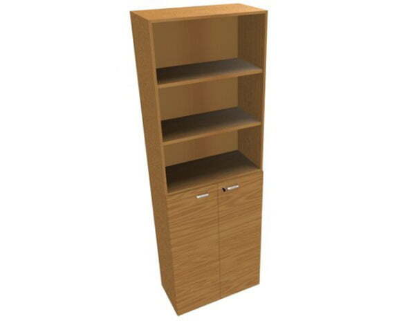 Шкаф высокий низ закрытый верх открытый Z2 IDEM86A 860x450x2590 (Орех каналетто)