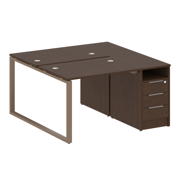 Рабочая станция Metal System Style БО.РС-СТП-2.1 1412x1475x750 (Венге Цаво/Мокко металл)