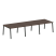 Стол для переговоров (3 столешницы) на А-образном м/к Metal System Style БА.ПРГ-3.2 3600x1235x750 (Дуб наварра/Серый металл)