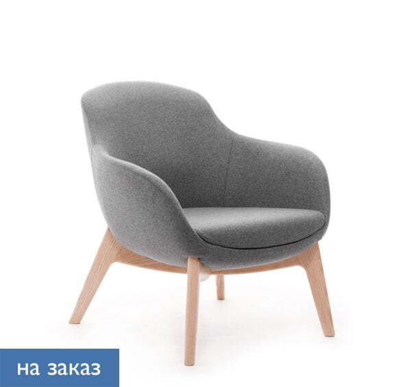 NOBLE WOOD Кресло для посетителей (Темно-Серый/Дуб)