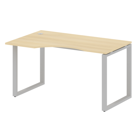 Стол криволинейный левый Metal System Style БО.СА-2 Л 1400x900x750 (Акация/Серый металл)