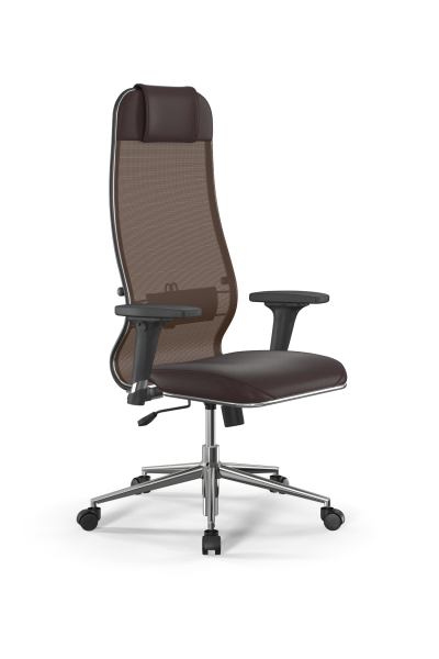 Кресло для руководителя Метта Sit 10 B1-115D - X2+Extra /Um00/Wm12/D02P(M09.B23.G18.W01) (Темно-коричневый)