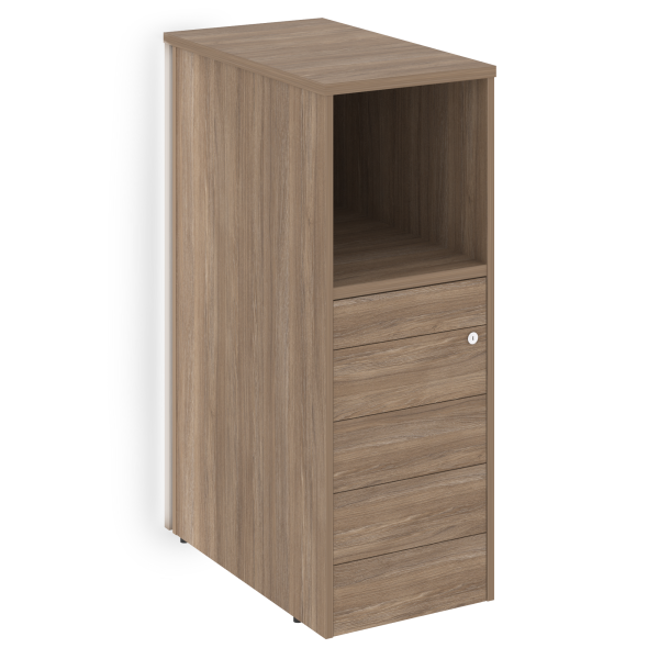 Тумба с подсветкой 5 ящиков TIP-ON завершающая, левая Onix O.R-TV-5TIP.SL 436x767x1185 (Дуб Аризона)