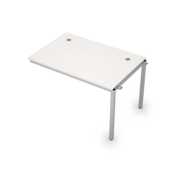 6МБС.188 Линейные бенч-системы, средний модуль (1200x800x750) (Белый/Алюминий матовый)