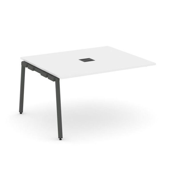 Проходной наборный элемент переговорного стола SN-4A.NSPRG-032 (1180х1180х750) (Белый/Металл Антрацит)