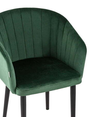 Стул с подлокотниками Нейтон велюр зеленый (Стул Нейтон зеленый)