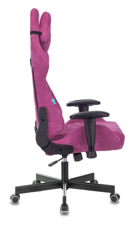 Кресло игровое Zombie VIKING KNIGHT Fabric малиновый Light-15 с подголов. крестов. металл (Малиновый)