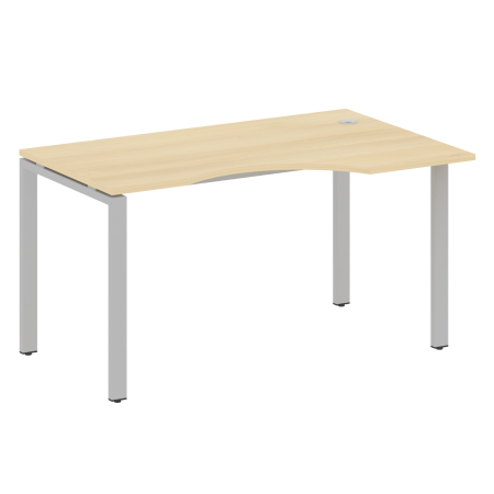 Стол криволинейный правый Metal System Style БП.СА-2 Пр 1400x900x750 (Акация/Серый металл)