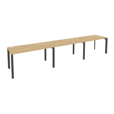 Рабочая станция на П-образном м/к Onix O.MP-RS-3.3.7 4140x720x750 (Тиквуд Светлый/Черный металл)