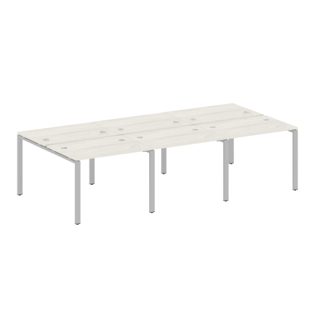 Рабочая станция на 6 раб. мест Metal System Style БП.СМ-6.1 3000x1475x750 (Дуб Наварра/Серый металл)