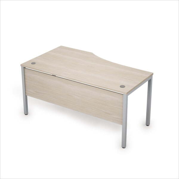 6МД.021 Стол криволинейн.прав. (1600x900x750) (Шамони светлый/Алюминий матовый)