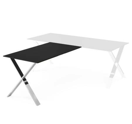 Брифинг-приставка 107 301 1400х800х750 (Черный/Хром металл)