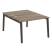 Рабочая станция на деревянных опорах Onix Wood OW.D.RS-2.2.8 1180x1635x750 (Тиквуд Светлый/Дуб Темный)