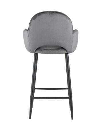 Стул полубарный Венера диамант велюр серый (Стул полубарный Венера диамант серый)