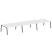 Рабочая станция на 6 рабочих места на А-образном м/к Metal System Style БА.СМ-6.5 5400x1475x750 (Дуб наварра/Серый металл)