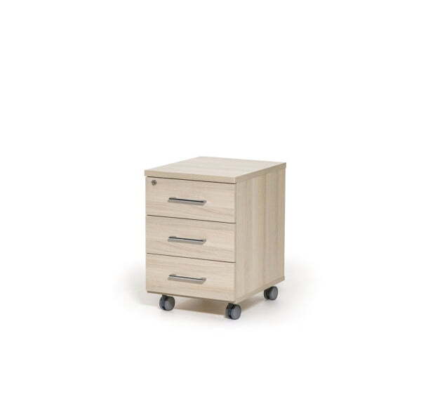 Тумба подкатная 3 ящика Fermo 72T002 410x500x600 (Светлый дуб)