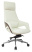 Кресло руководителя _DAO-2 белый кожа с подголов. крестов. алюминий (Белый)