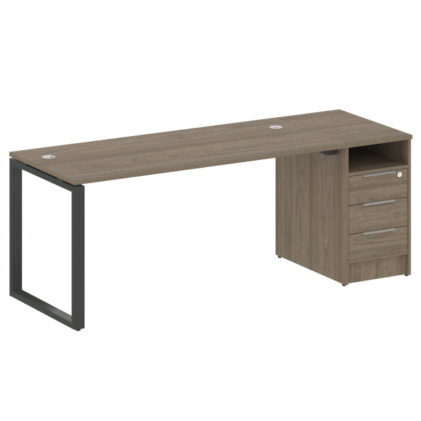 Рабочая станция Metal System Style БО.РС-СТП1.4 1812x720x750 (Вяз/Антрацит металл)