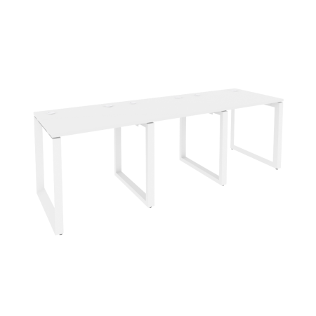 Рабочая станция на О-образном м/к Onix O.MO-RS-3.0.7 2340x720x750 (Белый Бриллиант/Белый Металл)