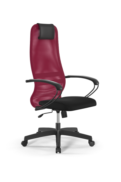 Кресло для руководителя Метта Sit 8 B1-8K - X1+UMF(X1) /Uh00/Wh00/K1bL(M09.B02.G15.W01) (Красный | Черный)