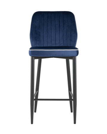Стул полубарный Лоренс велюр синий (Стул полубарный Лоренс синий)