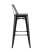 Стул барный TOLIX WOOD со спинкой черный глянцевый (Стул барный Tolix черный глянцевый)