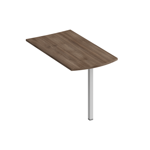 Брифинг-приставка фронтальная с опорой КФ Комфорт КФ К.1221 1270x700x750 (Дуб шамони темныйСерый)