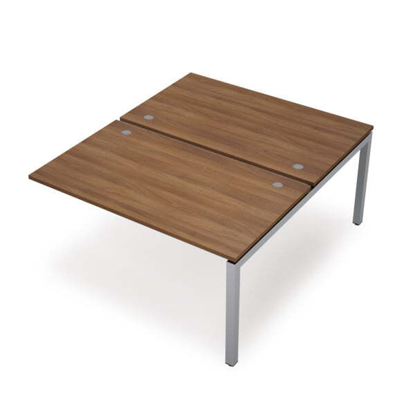 6МБК.5289 Бенч-система на 2 рабочих места, конечный модуль (1400x1635x750) (Шамони темный/Алюминий матовый)