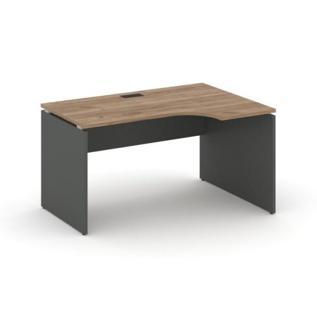 Стол рабочий эргономичный SN-D.SPA-011(R) (1380х700/980х750) (Дуб Табак/Антрацит)