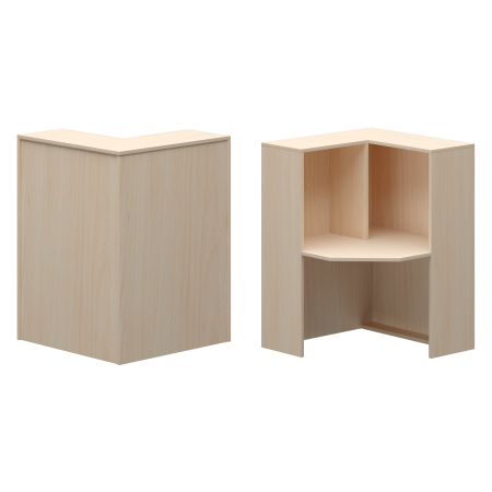 Стойка угловая левая Ресепшн А-555 900x900x1220 (Бук)