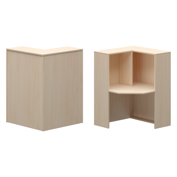 Стойка угловая левая Ресепшн А-555 900x900x1220 (Бук)