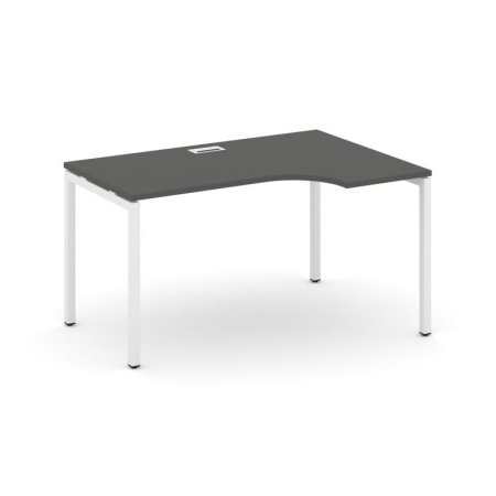 Стол рабочий эргономичный SN-4P.SPA-011(R) (1380х700/980х750) (Антрацит/Металл Белый)