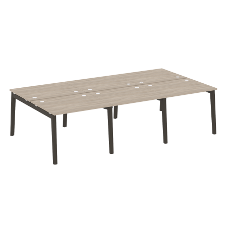Рабочая станция на деревянных опорах Onix Wood OW.D.RS-6.1.8 2940x1635x750 (Дуб Аттик/Дуб Темный)