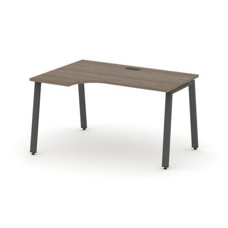 Стол рабочий эргономичный SN-6A.SPA-001(L) (1380х600/980х750) (Вяз Благородный/Металл Антрацит)