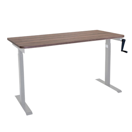 Стол c ручным приводом LA-T33-M1 (1400x600x725-1165) (Коричневый дуб | Серый)