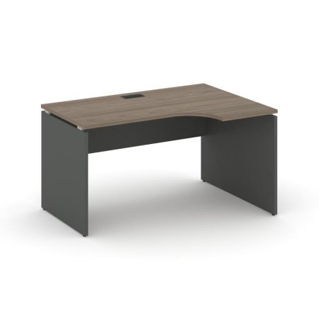 Стол рабочий эргономичный SN-D.SPA-011(R) (1380х700/980х750) (Вяз Благородный/Антрацит)