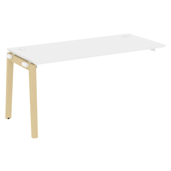 Наборный элемент рабочей станции на деревянных опорах Onix Wood OW.1.NRS-4.7 1580x720x750 (Белый Бриллиант/Дуб Светлый)