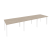 Стол переговорный Onix O.MP-PRG-3.2 3540x980x750 (Тиквуд Темный/Белый Металл)