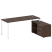 Рабочая станция с опорной тумбой правая Metal System Style БП.РС-СТС-2.5 Пр 1900x1520x750 (Дуб Наварра/Серый металл)