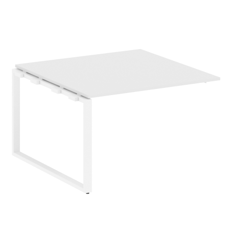 Проходной наборный элемент переговорного стола Metal System Style БО.ППРГ-2 1200x1235x750 (Белый/Белый металл)