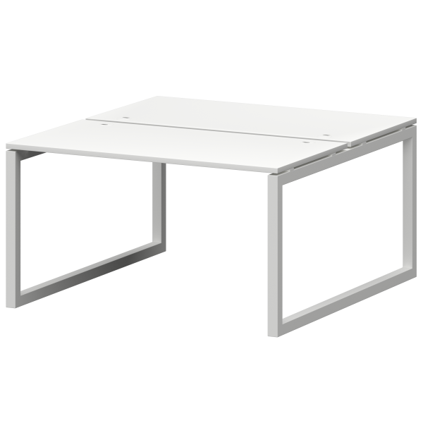 Бенч двойной на металлокаркасе Смарт СМС2-О-10К.149.Пр50 1000x1496x750 (Белый/Белый)