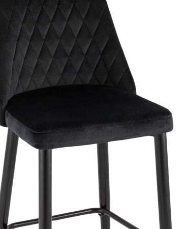 Стул барный Диего велюр черный (Стул барный Диего черный)