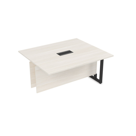 16СКС.164 Стол-квадрат бенч, средний модуль  (1400x1600x750) (Ivory | Черный)