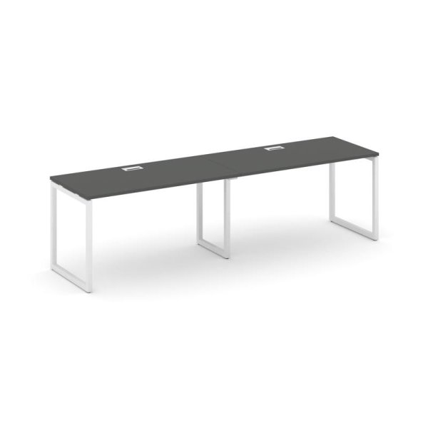 Рабочая станция 1 сторонняя SN-4O.ORS-011 (1960х700х750) (Антрацит/Металл Белый)
